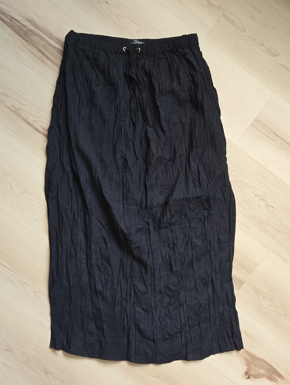 NWT J. Crew Crinkled Skirt, Black, Size Small